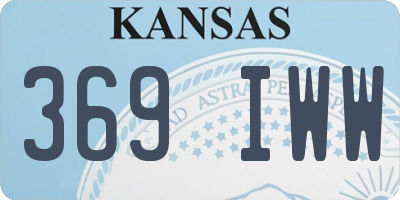 KS license plate 369IWW