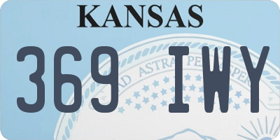 KS license plate 369IWY