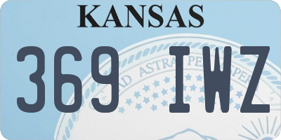 KS license plate 369IWZ