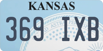 KS license plate 369IXB