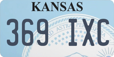KS license plate 369IXC