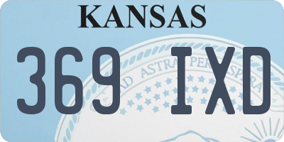 KS license plate 369IXD