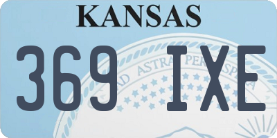KS license plate 369IXE