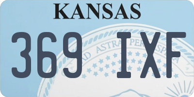 KS license plate 369IXF