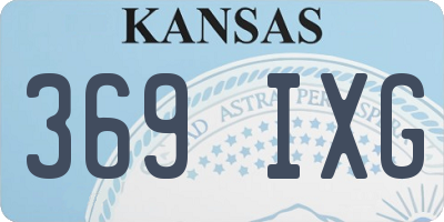 KS license plate 369IXG