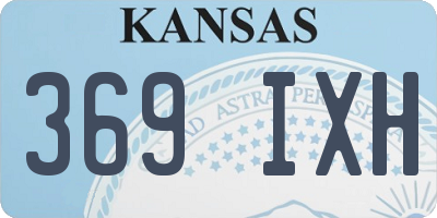 KS license plate 369IXH