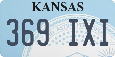 KS license plate 369IXI