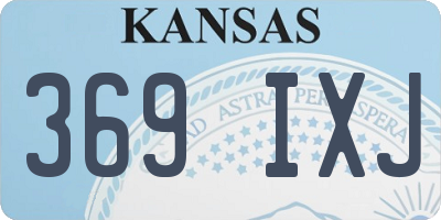 KS license plate 369IXJ