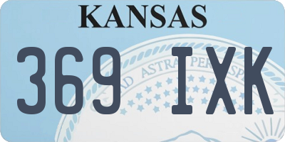KS license plate 369IXK