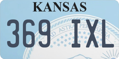 KS license plate 369IXL