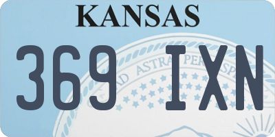 KS license plate 369IXN