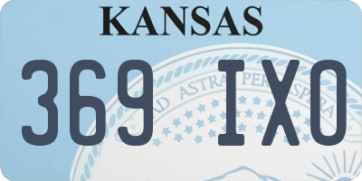 KS license plate 369IXO