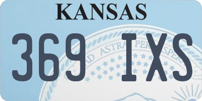KS license plate 369IXS
