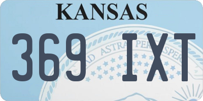 KS license plate 369IXT
