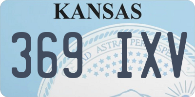 KS license plate 369IXV