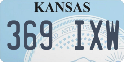 KS license plate 369IXW