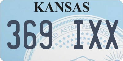 KS license plate 369IXX