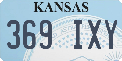 KS license plate 369IXY