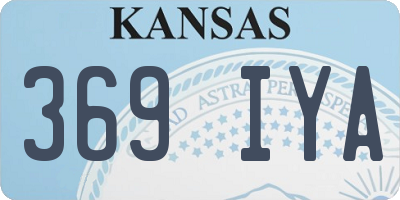 KS license plate 369IYA