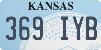 KS license plate 369IYB