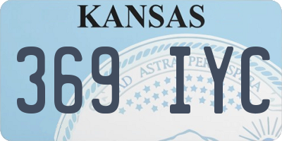 KS license plate 369IYC