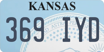 KS license plate 369IYD