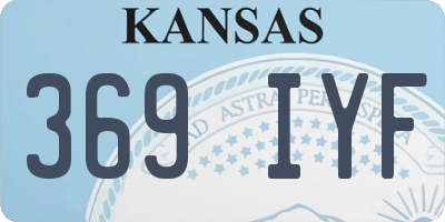 KS license plate 369IYF
