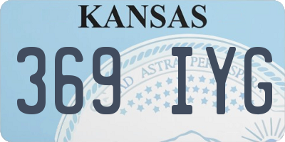 KS license plate 369IYG