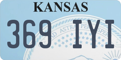 KS license plate 369IYI