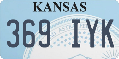 KS license plate 369IYK