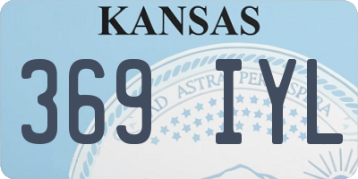 KS license plate 369IYL