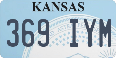 KS license plate 369IYM
