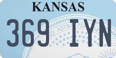 KS license plate 369IYN
