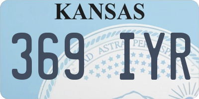 KS license plate 369IYR