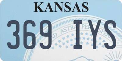 KS license plate 369IYS