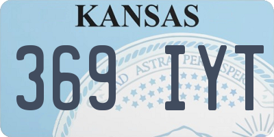 KS license plate 369IYT