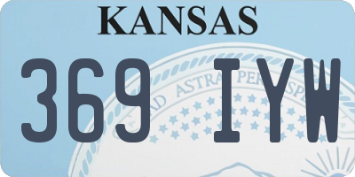 KS license plate 369IYW