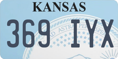 KS license plate 369IYX