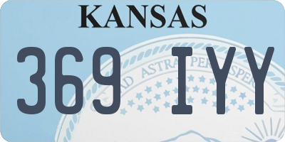 KS license plate 369IYY