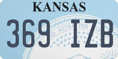 KS license plate 369IZB