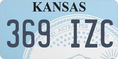 KS license plate 369IZC