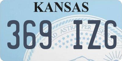 KS license plate 369IZG