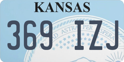 KS license plate 369IZJ