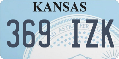 KS license plate 369IZK