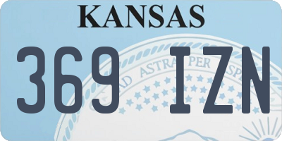 KS license plate 369IZN