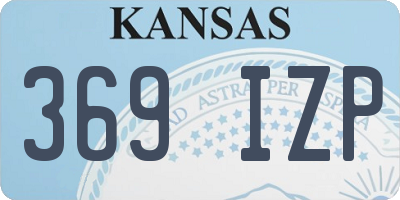 KS license plate 369IZP