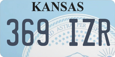 KS license plate 369IZR