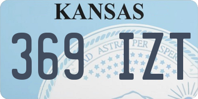 KS license plate 369IZT