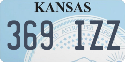 KS license plate 369IZZ