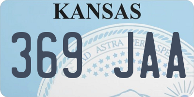 KS license plate 369JAA